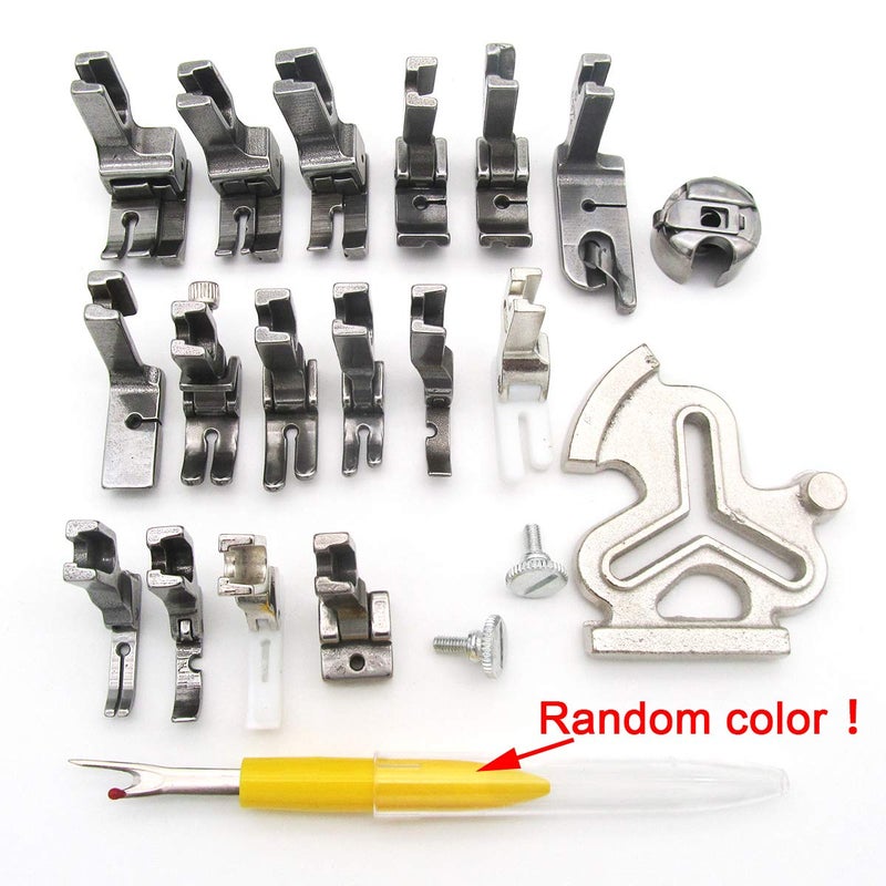 ckpsms Brand - #KP-PF16-1 16PIECE Presser Foot Set fit for JUKI DDL-5550 DDL-5600 DDL-8300 DDL-8500 Singer 188K 191D 195K 196K - Image 2